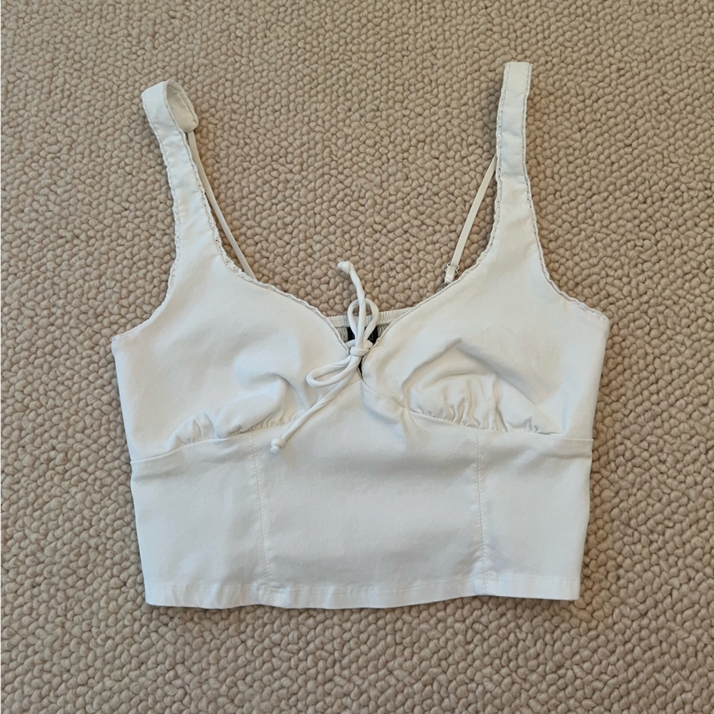 Women's Bow Lace Trim
Corset Tank Top - Wild Fable